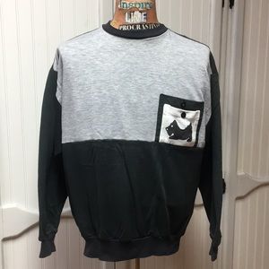 90s Schnauzer Dog Sweatshirt L Vintage